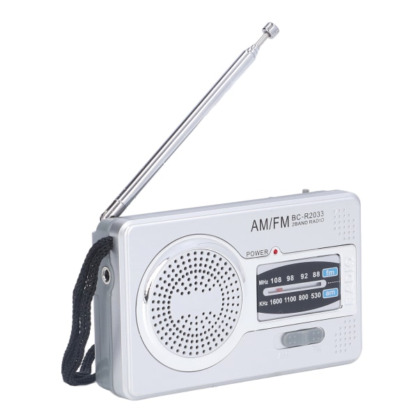 AM FM Radio Batteri Strømforsyning Vandtæt plastmateriale Bærbar radiomodtager til udendørs underholdning (BC-R2033)