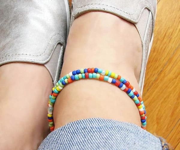 Small Bead Anklets for Women Beach Ankle Bracelet