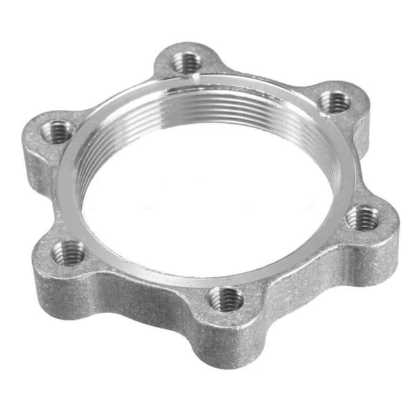 Cykelfrihjul med gevindnav til skivebremse rotor 6 bolt flangeadapter 44MM sølv