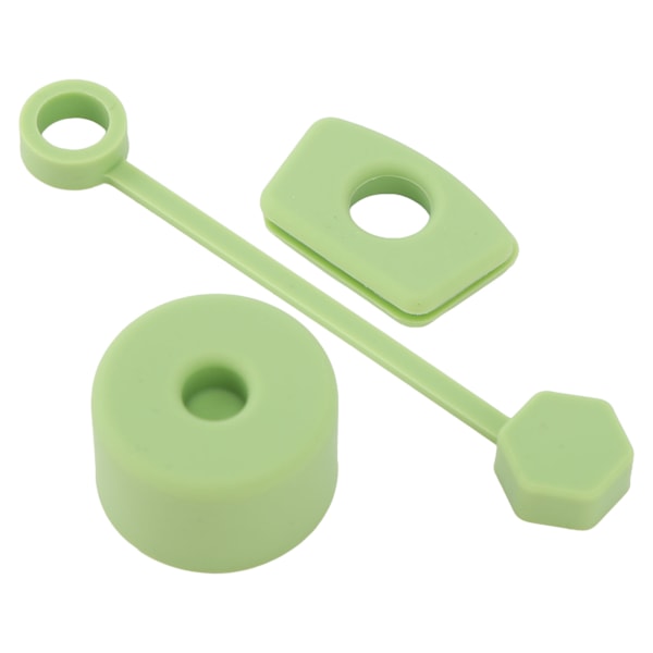 4-pack silikon spill proof stopper set tillbehör till muggar inklusive sugrörskåpa fyrkantig läckagestopp rund lockstopp grön