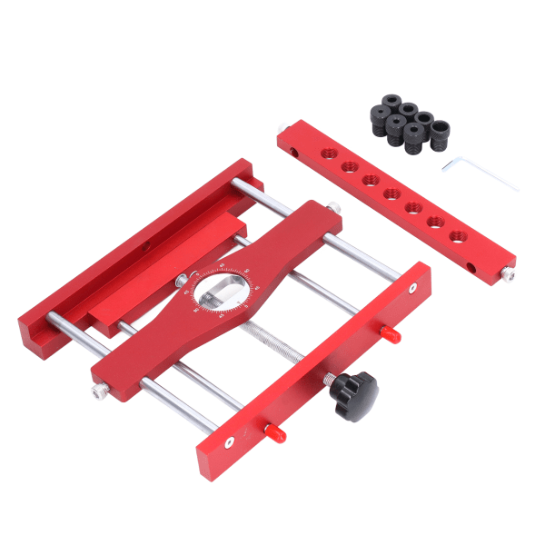 Träbearbetningshålsborr Punch Positioner Dowel Cam Jig Kit Universal 2 i 1 Guide Locator