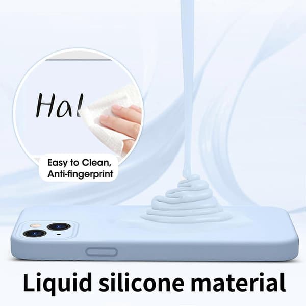 Liquid Silicone Case, Full Protective Covered Gel Rubber, Slim Shockproof Protective Cover, for iPhone 15 Case 6.1 inch