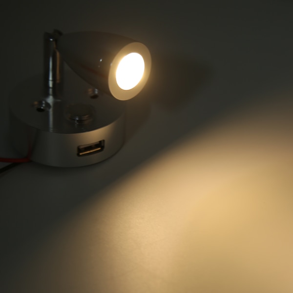 10V‑30V RV Læselampe LED Spotlight Sengelampe 3500K Varm Hvid til Båd Campingvogn Trailer Autocamper