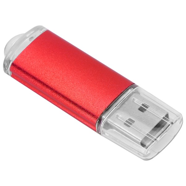 USB Flash Drive Gjennomsiktig deksel Rød Bærbar lagring Memory Stick for PC Tablet2GB