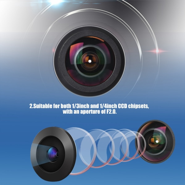 Nytt brett 5mp 1,7 mm 170° vidvinkel LENS Security Fisheye View for CCTV-kamera