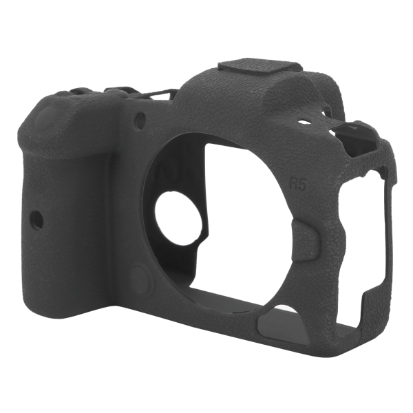 Digitalkamera svart litchi-mønster silikondeksel Beskyttende deksel for Canon EOS R5