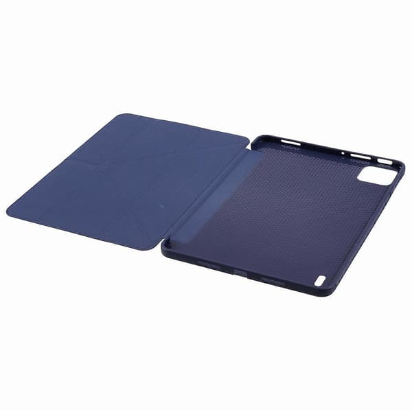 For Xiaomi Pad 7 Pro/Pad 7 Case PU Leather+Silicone Origami Stand Protective Shell - Dark Blue