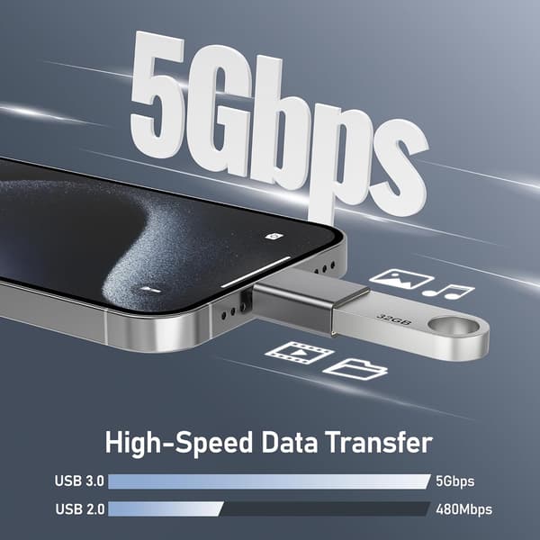 Basesailor USB C - USB-sovitin 3 kpl, USB-C uros - USB 3.0 naarasmuunnin | Type C OTG -kaapelisovitin Thunderbolt 5 4 3 MacBook Pro/Air -laitteille Black