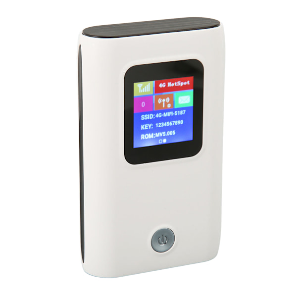 Kannettava WiFi-tukiasema, tukee 10 laitetta, 300 Mbps, 6000 mAh, värillinen näyttö, 4G LTE taskukokoinen WiFi-reititin SIM-korttipaikalla