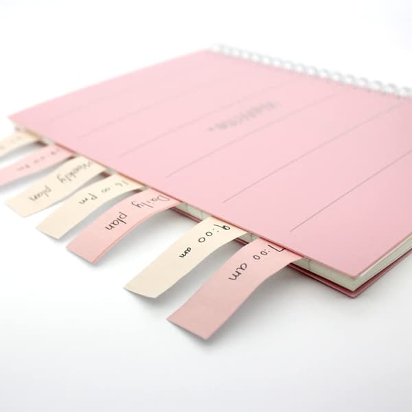 Pink Lined Notes Sæt, 240 Pastel Sticky Notes, Selvklæbende Indeks Labels, Søde Memo Notepads til Skole, Kontor og Hjem pink