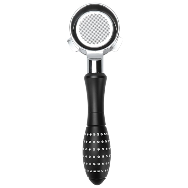 Pohjaton portafilter, himmeänpintainen, hieno suodatin, elintarvikelaatuinen materiaali, mukava 54 mm kahvakahva, pohjaton