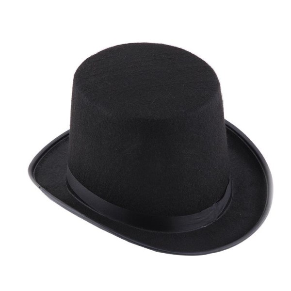 Colin hat, top hat i sort, tilbehør til galla, karneval eller karneval