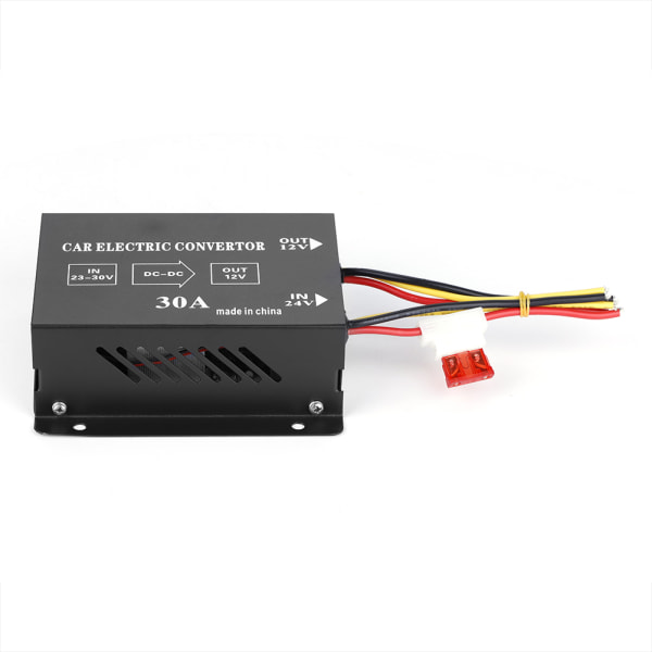 Autokuorma-auto 30A 360W DC 24V–12V Power Sähköinen Jännitteenalennus Alasmuuntaja