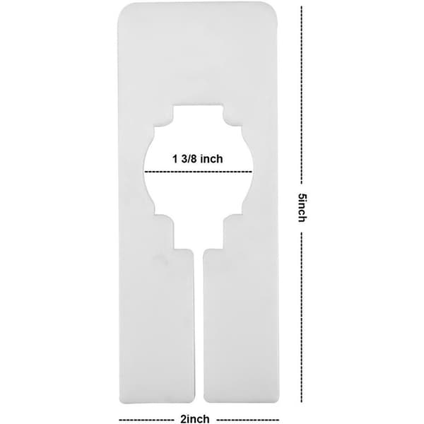 30-pack rektangulära vita plastgarderobsavdelare med märkpenna, skrivbara, återanvändbara 2\" x 5\" (1.4\" innerdiameter)