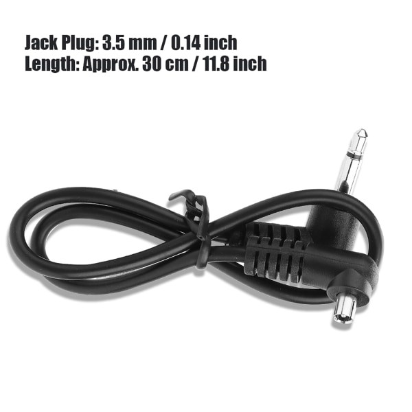 Flash Sync-kabel med skruelås - 3,5 mm jackplugg til hannblits-PC