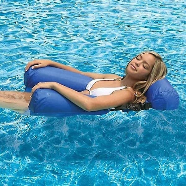 Oppustelig Sammenfoldelig Flydende Række Pool Party Vand Blå