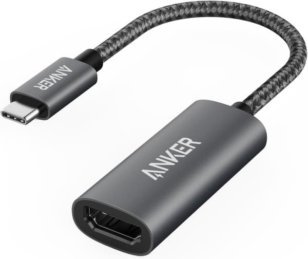 Anker USB C til HDMI-adapter (4K@60Hz), 310 USB-C-adapter (4K HDMI), til MacBook Pro, MacBook Air, iPad Pro, Pixelbook, XPS, Galaxy og