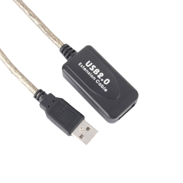 10M USB 2.0 Type A Uros - Naaras Jatkojohto Kaapeli Musta