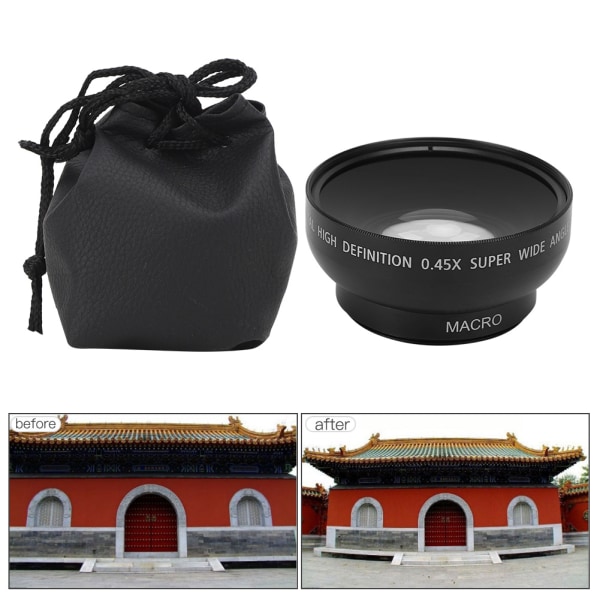 JSR-1156 Advanced 46 mm 0,45X laajakulmamakroobjektiivi sopii kaikille halkaisijaltaan 46 mm:n kameralinsseille