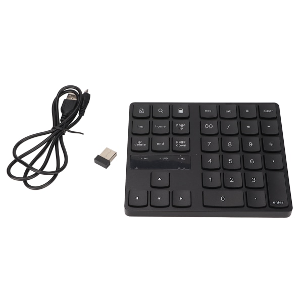 Trådløst numerisk tastatur - Ergonomisk design, Silent Rapid Rebound, 2,4G, enhånds gamingtastatur for hjemmet