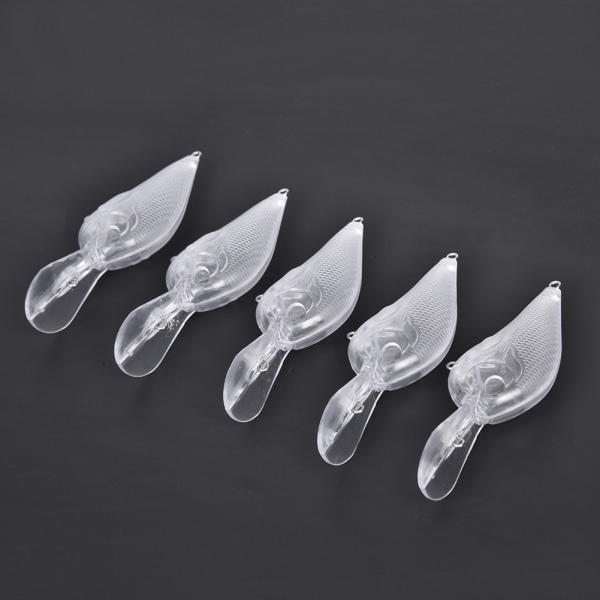 10 st Ommålade Crankbait Tomma Hårdbeten Fiskedrag Tillbehör DIY