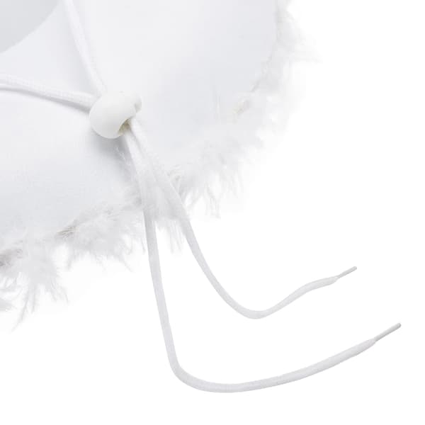 Hvit cowboyhatt med sløyfe og glitter, til maskerade/fest White