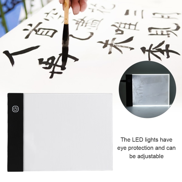 Håndtegning LED Board Ultratynd A6 børn USB Flip Book Kit Sæt Malerkunst Supplies (USB)
