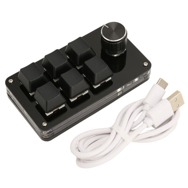 Minitastatur med 6 taster med knap USB DIY programmerbart tastatur OSU Gaming Keyboard til Gaming Office