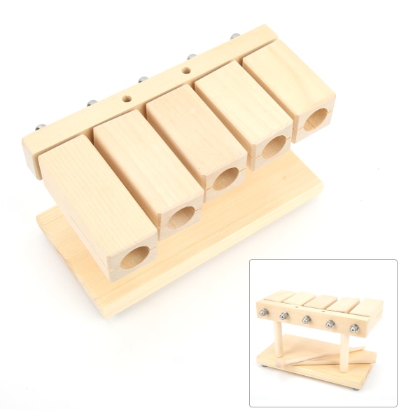 Wood Percussion Block 5 Toner Rhythm Maple Blocks med Hammer til National Opera Music