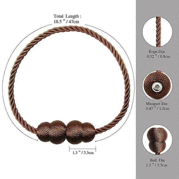 Magnetic Curtain Tiebacks Rope Decorative Curtain Tiebacks