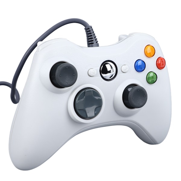Trådbunden Spelkontroll Plug and Play Noggrann Kontroll Ergonomisk Design Spelkontroll för PC Vit