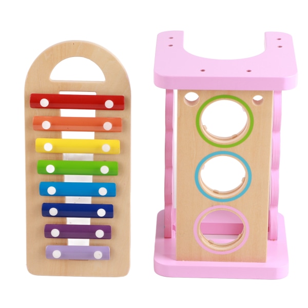 Træ Bright Color Musical Pounding Legetøj Børn Kid Hammer og Ball Pædagogisk Legetøj Gave