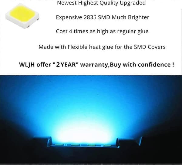 10 stk Isblå 31mm Festlige LED-billamper 2835SMD
