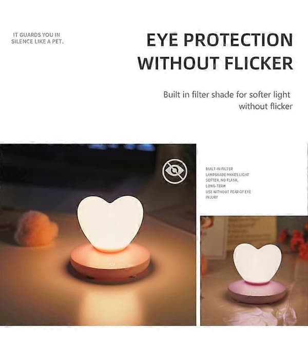 Romantic Heart Night Light, Rechargeable Night Light, Unique Gifts