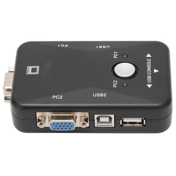USB 2.0 KVM-svitsj 1920x1440 2-porters KVM-svitsj for to skjermer for WIN95 98 98SE 2000 ME XP