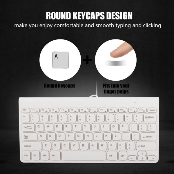 Slankt USB Tastatur og Optisk Mus Sæt Combo til PC Laptop