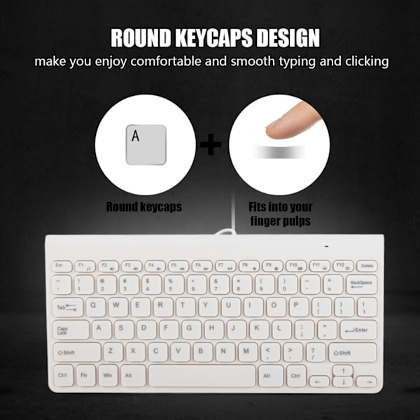 Ultratynn USB Kablet Tastatur Optisk Mus Sett Combo for PC Laptop