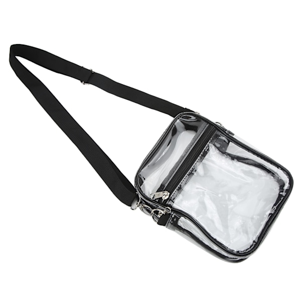Gennemsigtig Messenger Bag Stadion Godkendt Transparent PVC Skuldertaske til Arbejde Business S