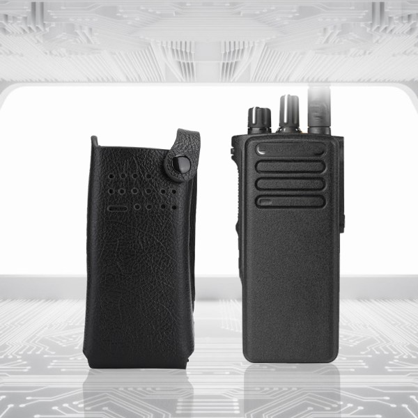 Hårt PU- case med ryggklämma/ nylon för Motorola GP328D Walkie Talkie