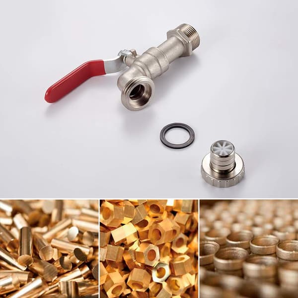 1/2\" frostsikker havehane, rustfrit stål/messing, -10°C til 120°C