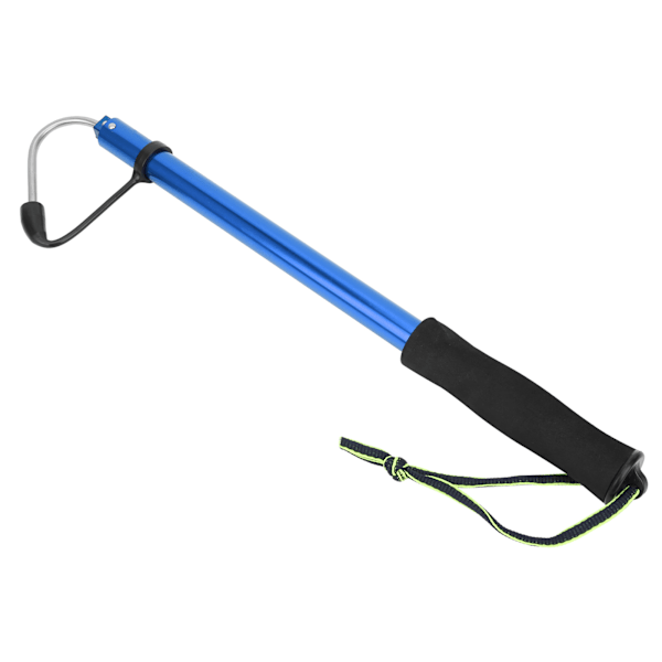 Bærbar Teleskopisk Havfiskeri Gaffel Aluminium Legering Stang med Rustfrit Stål Spids Krog Blå 120CM