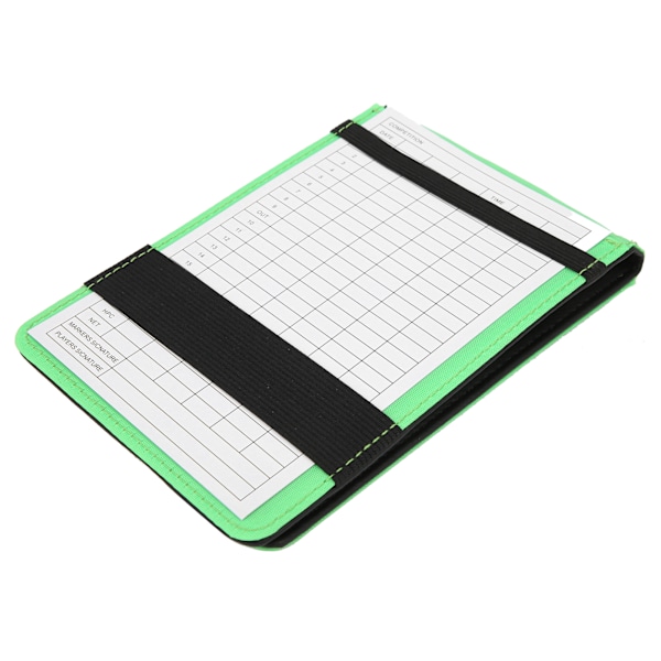 Golf Scorecard Holder PU Cover Score Book Keeper Protector Clip med pennetilbehør