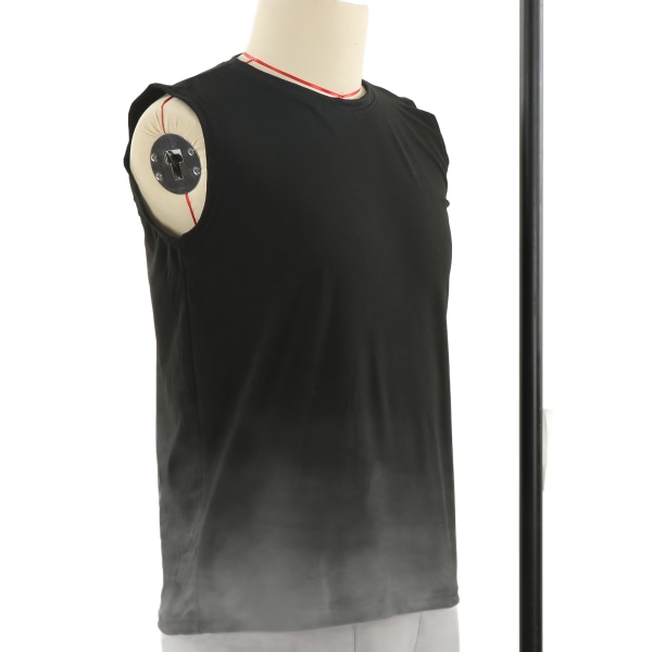 Träningslinne för män Ärmlösa muskelskjortor i ren färg för Bodybuilding Gym TrainingSvart XL