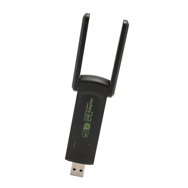 Langaton verkkokorttisovitin 1300Mbps 2.4G 5G kaksoiskaistainen kaksantenni USB3.0 WiFi-sovitin PC:lle