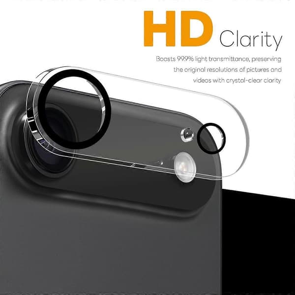 NORTHJO 2 pcs Camera Protector for iPhone 17 Air, Black Circles, 3D Full Coverage, Clear Tempered Glass