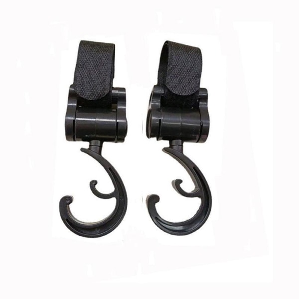 2 Universal Stroller Hooks karabinkroge - klapvognstilbehør - taskekrog - klapvognskrog - klapvognskrog.