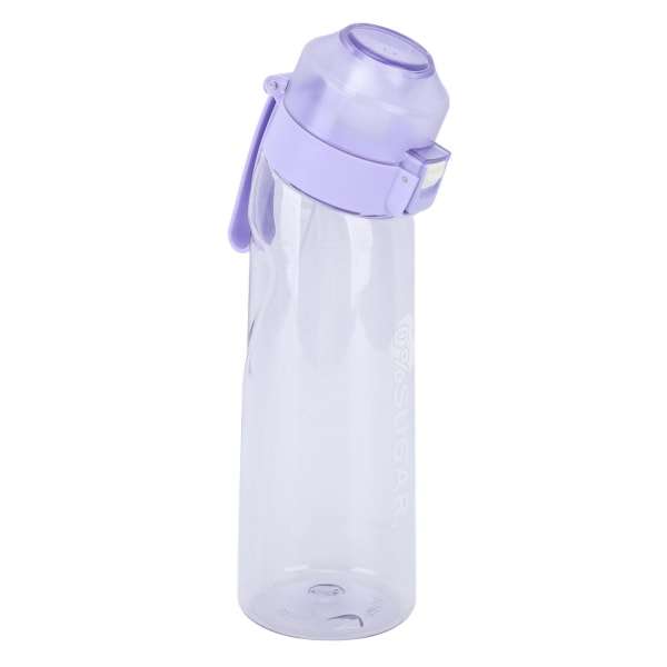 Duftvandflaske 650ml Pop Up Cover Transparent Bærbar Udendørs Sports Duft Vandkop med Sugerød Lilla