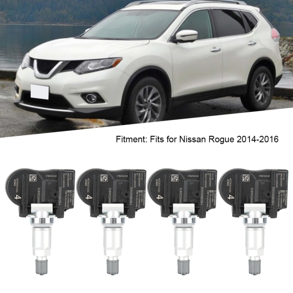 Rengaspaineen valvontaanturi TPMS Nissan Rogue 2014-2016 (4kpl)