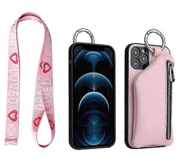 Nahkainen puhelinkotelo kolikkotaskulla iPhone 12/12 Pro Max/iPhone 11 -puhelimille