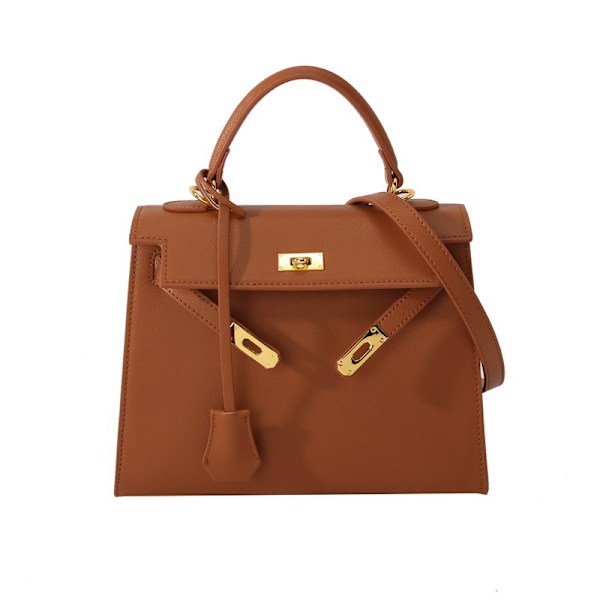 Håndlavet Medium Crossbody Taske til Kvinder Gylden Brun 25x10x19 Golden brown Medium: 25*10*19